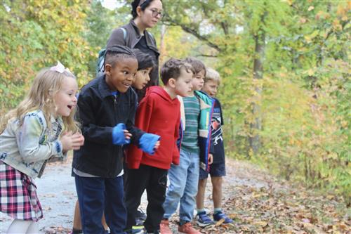 Children exclaim in delight